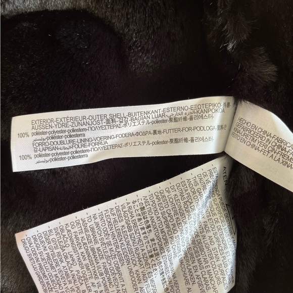 Zara Faux Suede Double Faced Long Jacket, Size L - Picture 10 of 12